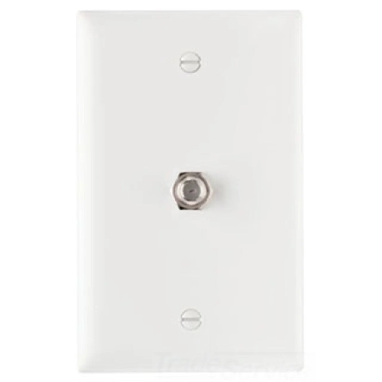 1-Gang Pre-configured Wall Plate with One F-Type Coupler, White By ON-Q TPCATV-W