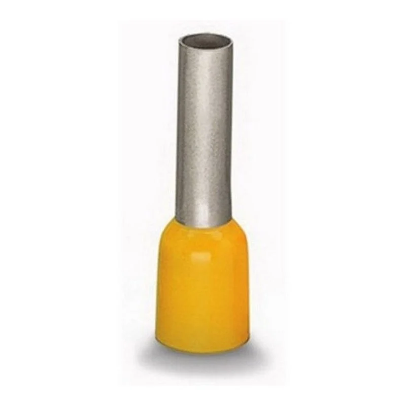 10 AWG Single Insulated Wire Ferrules, Yellow, Short By Wago 216-208