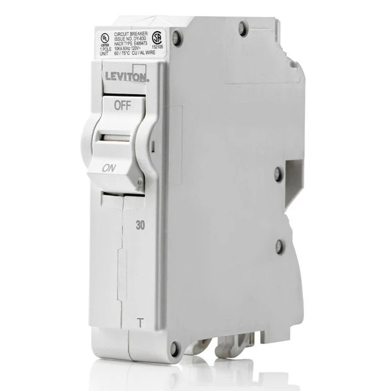 30A 1P Standard Thermal Magnetic Branch Circuit Breaker By Leviton Load Centers LB130-T