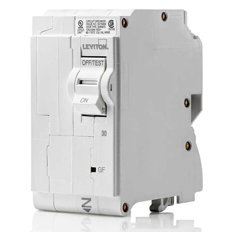 30A 2-Pole GFCI Hydraulic Magnetic Branch Circuit Breaker By Leviton Load Centers LB230-G