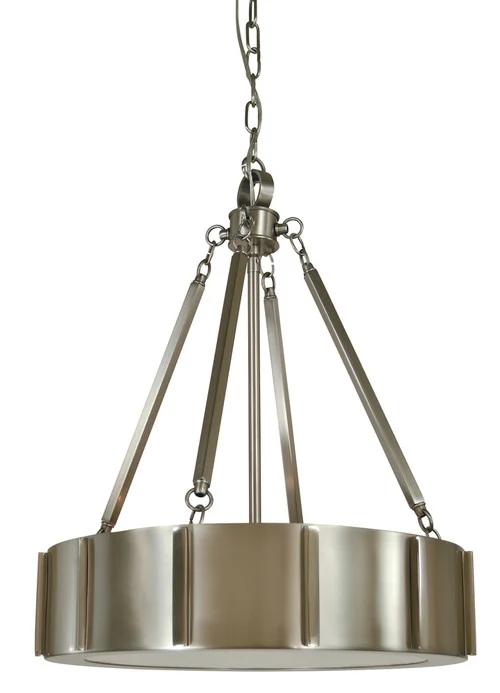 4-Light 16'' Brushed Nickel/Polished Nickel Pantheon Pendant (84|4590 BN/PN)