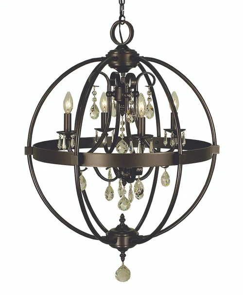4-Light Brushed Nickel Compass Dining Chandelier (84|1064 BN)