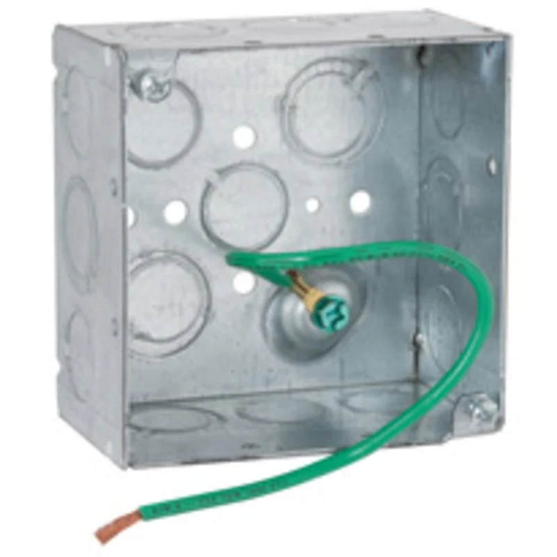 4" Square Box, Welded, 2-1/8" Depth, 1/2 and 3/4" Knockouts, Steel By Hubbell-Raco 232SM