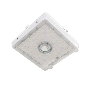 ASD Lighting ASD-CAN07A-70WH LED Low-Profile Canopy with Q-base 70W 120-277V 0-10V Dimmable 140Lm/W 3000/4000/5000K White UL DLC Premium