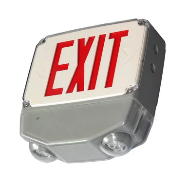 Best Lighting Products CWLEZXTEU2GW-RC-CW-SDT-TP Wet Location LED Combo, Double Face, Green Letters, White Housing, Remote Capable, Cold Weather, Self Diagnostics, Tamper-Proof Hardware, No Custom Wording