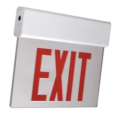 Best Lighting Products ELXTEU2GWB-SPV-CUSTOM Edgelit Aluminum Exit Sign, Double Face, Green Letters, Black Housing, AC Only, 208/220/240 Volt, 50/60 Hz, No Self-Diagnostics, Not Assembled in USA, Custom Wording