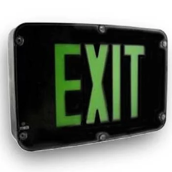 Best Lighting Products INDWLEZU2GW NEMA4X/NSF Exit Sign, Double Face, Green Letters, White Housing, AC Only, No Self-Diagnostics, No Dual Circuit Operation, No Tamper-Proof Hardware