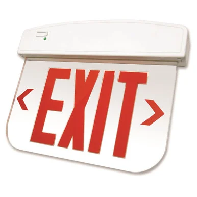 Best Lighting Products PLELRXTEU2GWBEM Edgelit Thermoplastic Exit Sign, Double Face, Green Letters, Black Housing, Battery Backup, No Custom Wording, No Self-Diagnostics, No Dual Circuit Operation, No Special Voltage