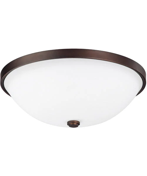 Capital lighting 2-Light Flush Mount In Burnished Bronze With Soft White Glass