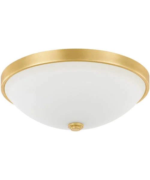 Capital lighting 2-Light Flush Mount In Capital Gold With Soft White Glass