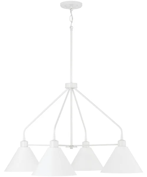 Capital lighting Alden 4-Light Chandelier Matte White