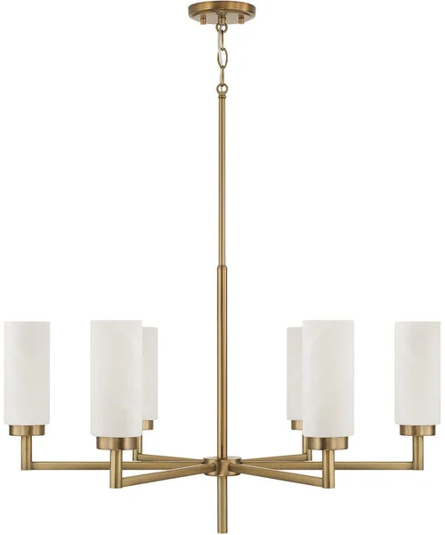 Capital lighting Alyssa 6-Light Chandelier Aged Brass