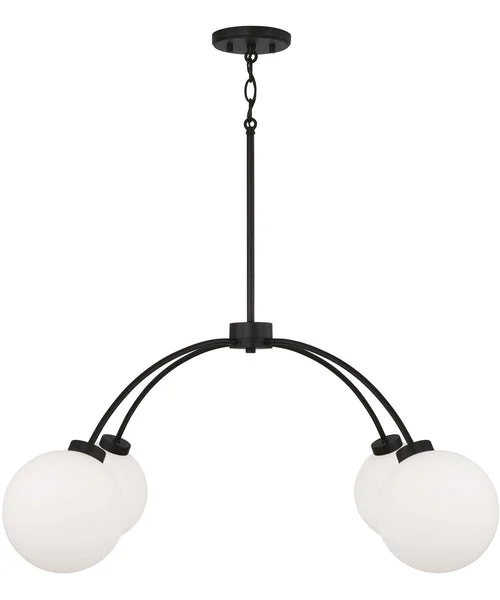 Capital lighting Amos 4-Light Chandelier Black Iron