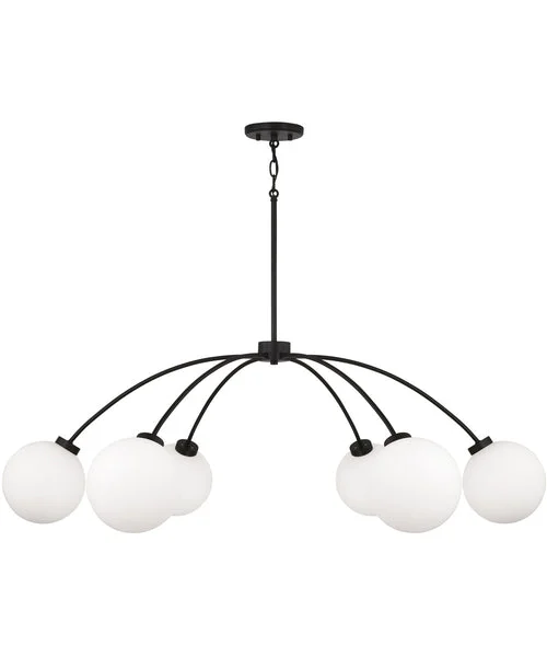 Capital lighting Amos 6-Light Chandelier Black Iron