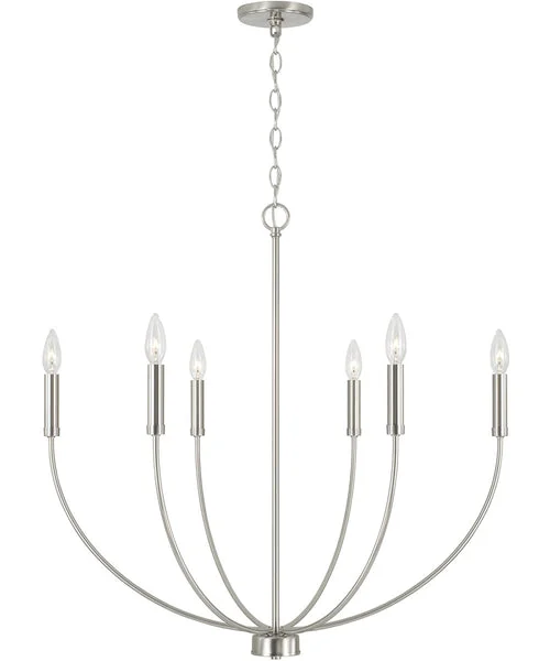 Capital lighting Ansley 6-Light Chandelier Brushed Nickel
