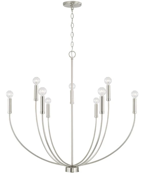 Capital lighting Ansley 9-Light Chandelier Brushed Nickel