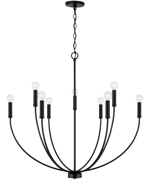 Capital lighting Ansley 9-Light Chandelier Matte Black