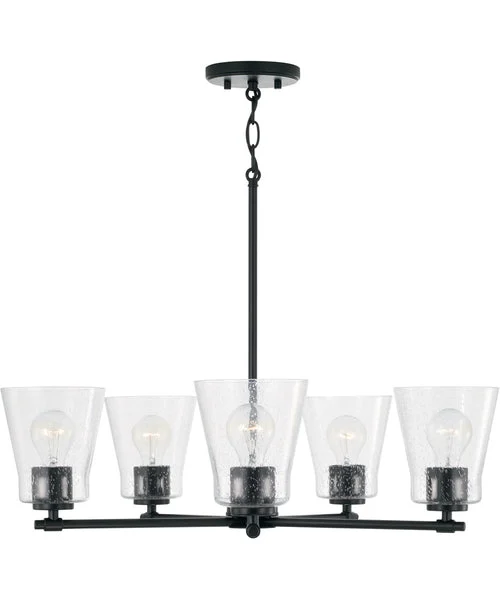 Capital lighting Baker 5-Light Chandelier Matte Black