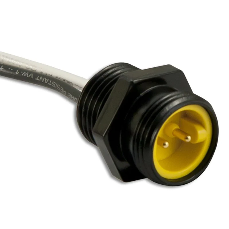 Cordset, 2P, Male Receptacle, 12" Leads, 13A, 600V AC/DC By Woodhead 1R2006A20A120