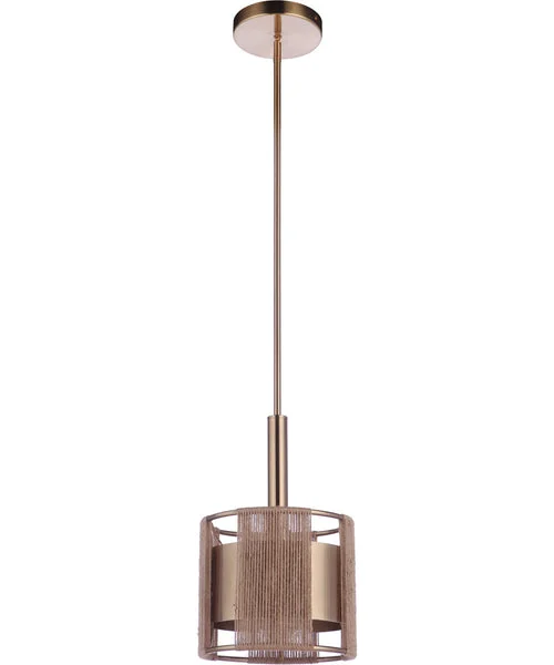 Craftmade Kensey 1-Light Mini Pendant Satin Brass