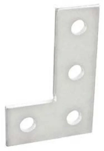 Garvin SFF51 Four-Hole Flat Corner Plate Zn Pltd St