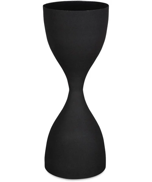 Lampsusa Accent Table in Sandpaper Black with High Gloss Top