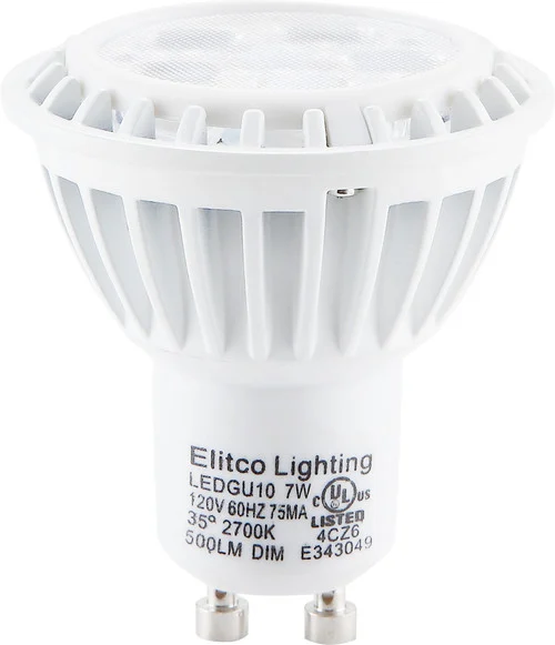 LED GU10 120V 7W 4100K 35°DIM WHITE (758|GU-7-D-41-35)