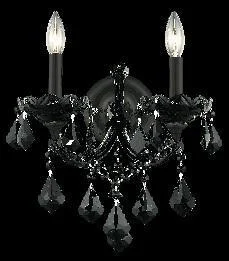 Maria Theresa 2 light Black Wall Sconce (758|2800W2B/SS)