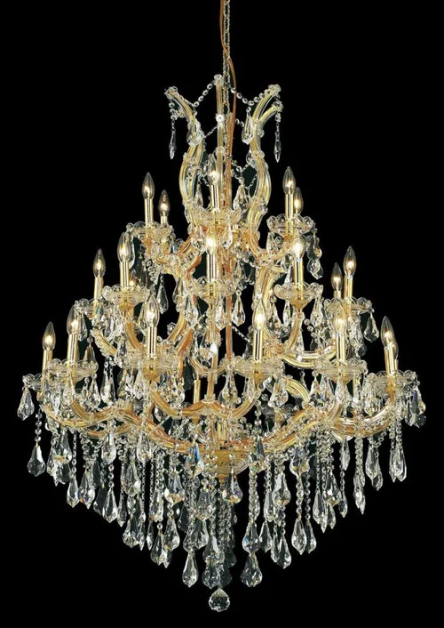 Maria Theresa 28 light Gold Chandelier Clear Royal Cut Crystal (758|2801D38G/RC)