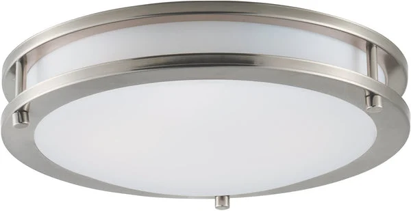 Maxim 12"W Linear LED Flush Mount Satin Nickel