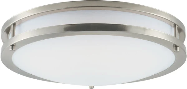 Maxim 16"W Linear LED Flush Mount Satin Nickel