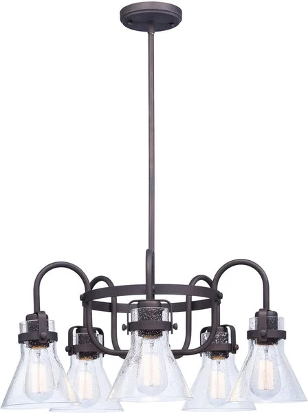 Maxim 24"W Seafarer 5-Light Chandelier Oil Rubbed Bronze