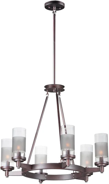 Maxim 25"W Crescendo 6-Light Chandelier Oil Rubbed Bronze