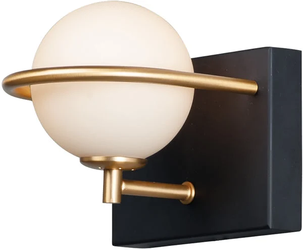 Maxim 6"W Revolve LED 1-Light Wall Sconce Black / Gold