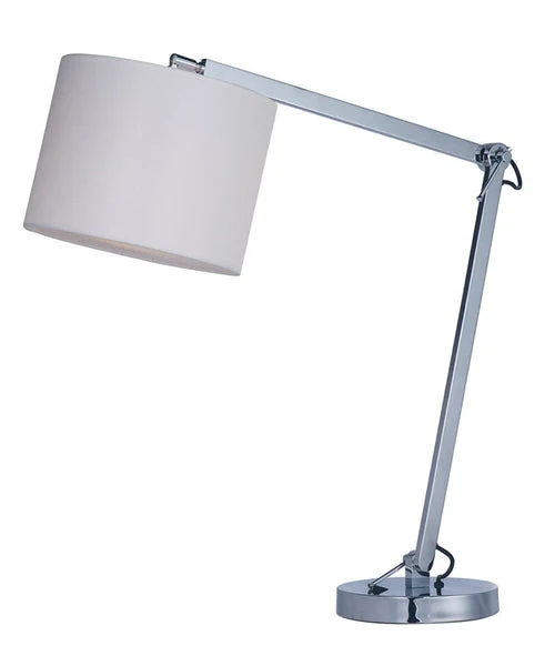 Maxim Hotel 19"H 1-Light LED Table Lamp Light Fixture Polished Chrome Finish by Maxim