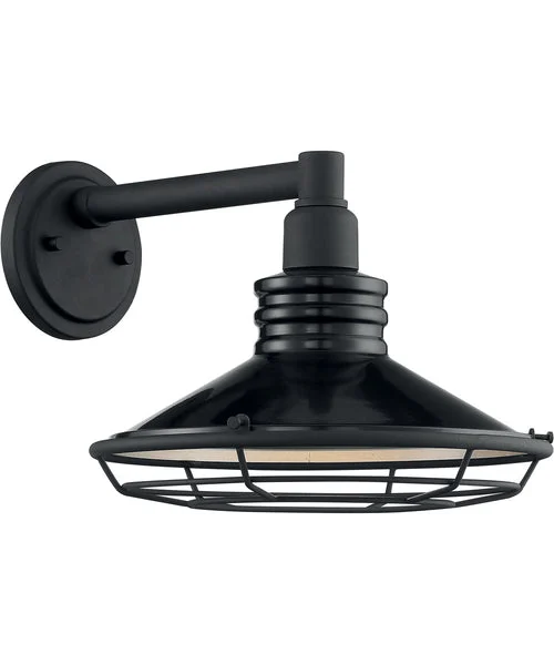 Nuvo lighting 10"H Blue Harbor 1-Light Outdoor Gloss Black / Silver