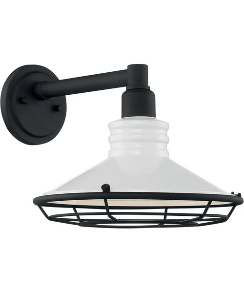 Nuvo lighting 10"H Blue Harbor 1-Light Outdoor Gloss White / Textured Black