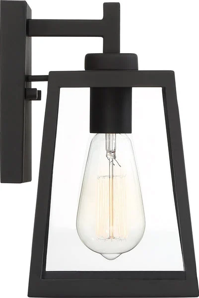 Nuvo lighting 10"H Halifax 1-Light Outdoor Matte Black / Glass