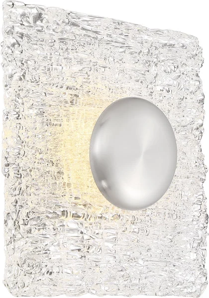 Nuvo lighting 10"W Riverbed 1-Light LED Flush Mount Light Polished Nickel