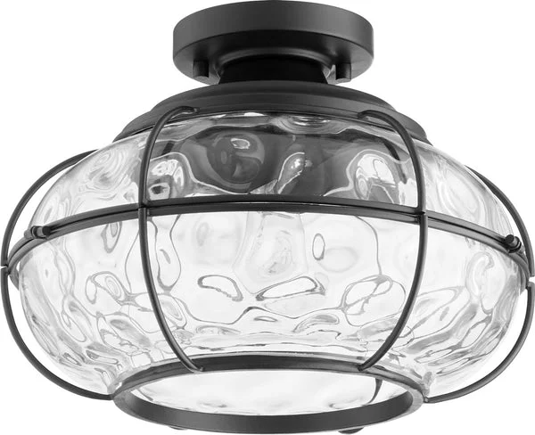 Quorum 13"W 1-light Ceiling Flush Mount Noir