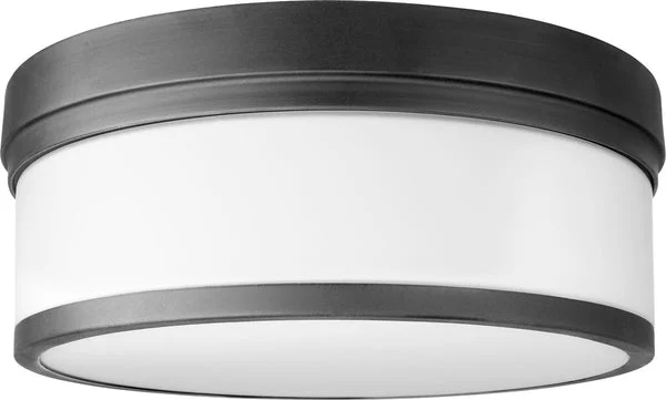 Quorum 14"W Celeste 3-light Ceiling Flush Mount Noir