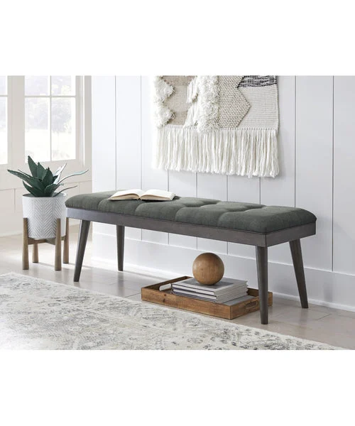 Signature design by ashley 19"H Ashlock Accent Bench Charcoal/Brown