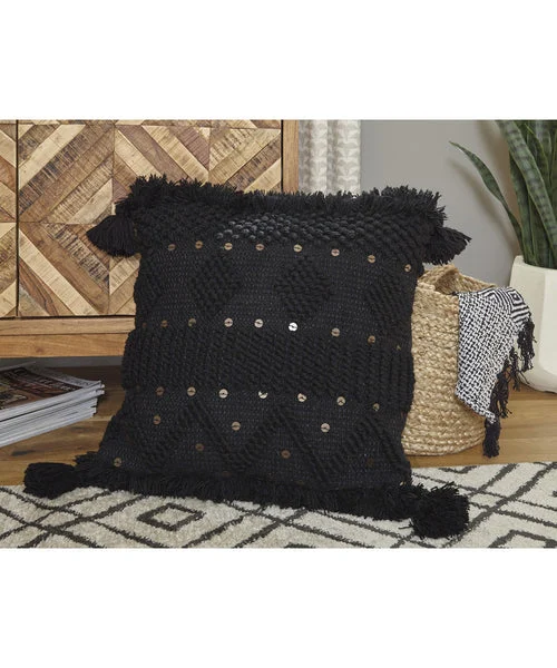 Signature design by ashley 20"W Mordechai Pillow Set of 4 Black