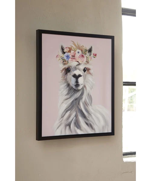 Signature design by ashley 24"H Josie Wall Art Pink/White/Gray