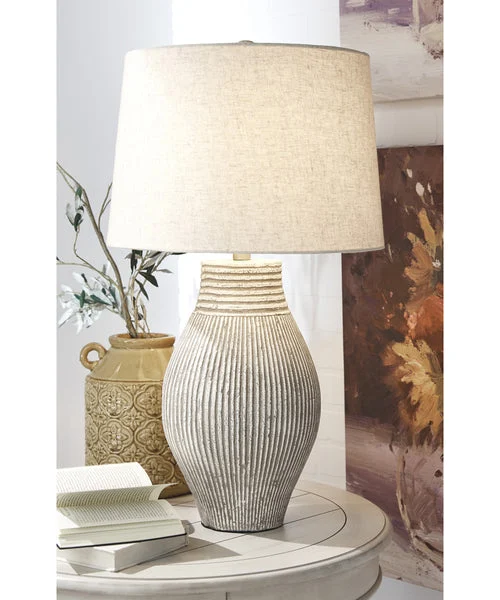 Signature design by ashley 28"H Layal Paper Table Lamp (1/CN) Black