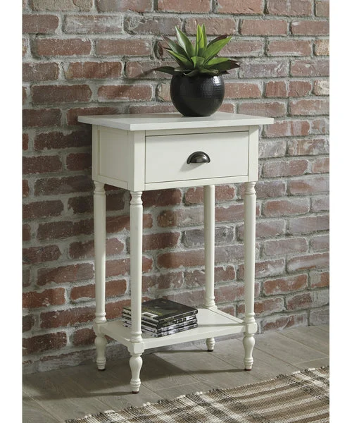Signature design by ashley 30"H Juinville Accent Table White