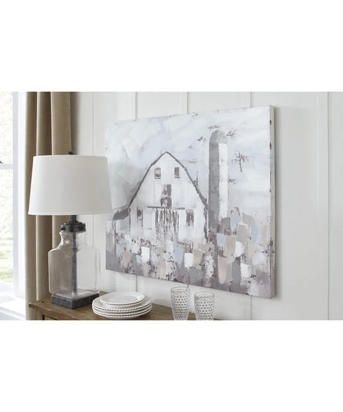 Signature design by ashley 32"H Jumana Wall Art Blue/Gray/White