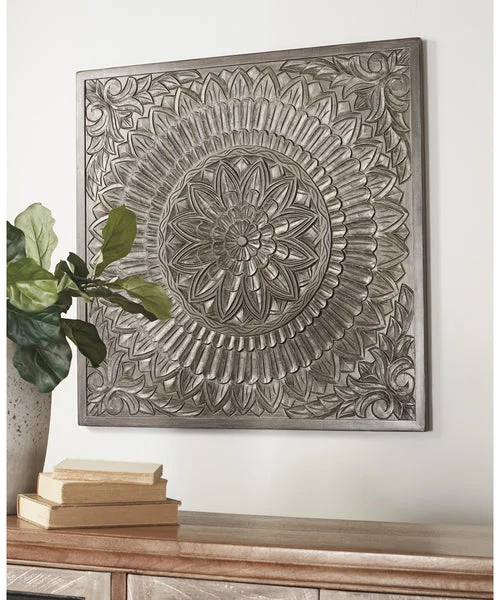 Signature design by ashley 36"H Briony Wall Decor Antique Gray