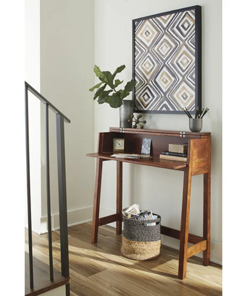Signature design by ashley 36"H Trumore Console Sofa Table Medium Brown