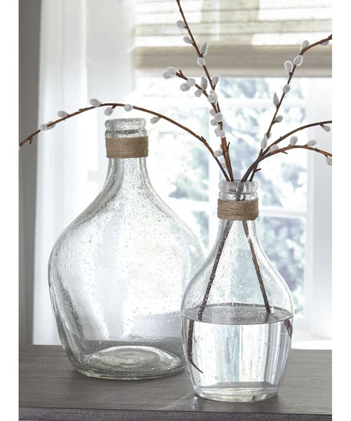 Signature design by ashley Marcin Vase Set of 2 Clear